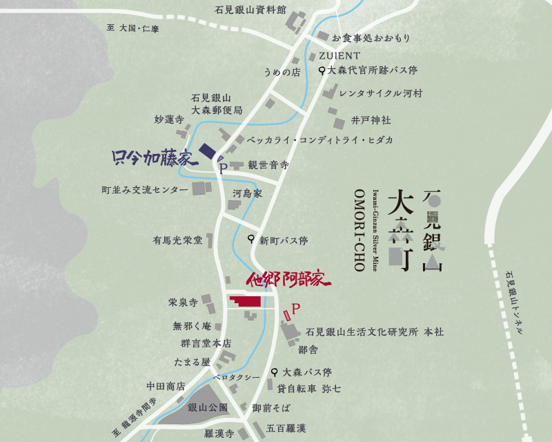 大森町内のアクセスマップ